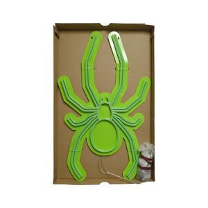 Member's Mark Neon Halloween Spider Wall Decor - Green